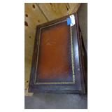 Antique Mahogany Side table with Tooled Leather Top