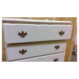 Solid White Wood Chest of Drawers and small night stand