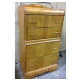 Vintage Art Deco waterfall chest of drawers
