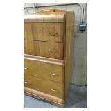 Vintage Art Deco waterfall chest of drawers