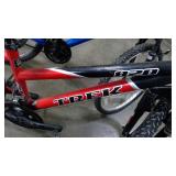 OBX blue mountain bike and Trek 820 Mountain Bike