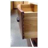 Harmony House Two Toned white and wood refurbished vintage chest of drawer