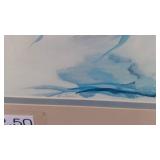 matted and framed 29"x29" floral painting