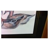 Set of 3 framed and matted duck paintings 16"x 14"