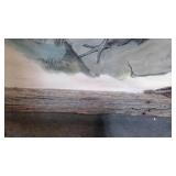 Rustic Reclaimed Wood framed lithographed pheasant 36x25"