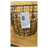Set of 3 decorative metal baskets