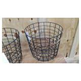 Set of 3 decorative metal baskets