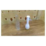 Set of antique flower vases 9" tall