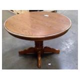 Round Solid Wood Table with pedastal base 46"
