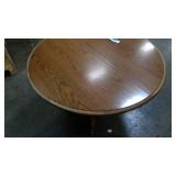 Round Solid Wood Table with pedastal base 46"