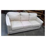 White leather couch