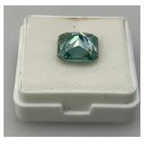 4.30  Ct Vvs 1 Vivid Blue Moissanite Diamond Lab Created In Protective Case