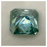 4.30  Ct Vvs 1 Vivid Blue Moissanite Diamond Lab Created In Protective Case