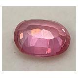 6.45 Lab Created Ct Oval cut Pink Kunzite Stone In Protective Case