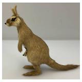 Misc. Collectibles Including Wodden Boomerang And Miniature 6" Kangaroo With Baby Made From Real Fur