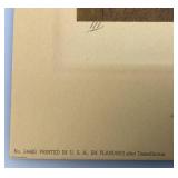 Very Old Lucien Dasselborne Signed Color Etching With Press Marks In Paper 19 1/4" x 21 1/2"