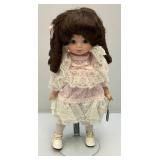 Misc. Collectible Porcelain Dools On Stands In Protective Bags