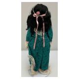 Misc. Collectible Porcelain Dools On Stands In Protective Bags