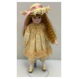 Misc. Collectible Porcelain Dools On Stands In Protective Bags