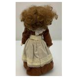 Misc. Collectible Porcelain Dools On Stands In Protective Bags