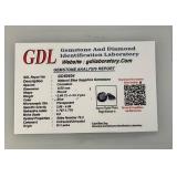 GDL Gemstone And Diamond Identification Laboratory Natural Blue Sapphire Gemstones 4.00 MM Round Gemstone With Card