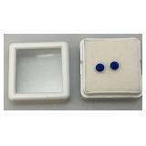 GDL Gemstone And Diamond Identification Laboratory Natural Blue Sapphire Gemstones 4.00 MM Round Gemstone With Card