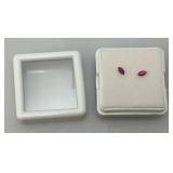 GDL Gemstone And Diamond Identification Laboratory Natural Red Ruby Marquise 4x2MM Gemstone With Card