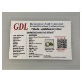 GDL Gemstone And Diamond Identification Laboratory Natural Green Emerald Round 4.00 MM Gemstone With Card