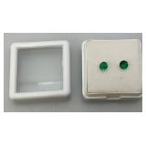 GDL Gemstone And Diamond Identification Laboratory Natural Green Emerald Round 4.00 MM Gemstone With Card