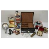 Misc. Vintage Items Including Travel Clocks And More