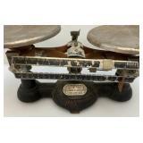 Antique Ohaus Scale And Kodak Red Filtered Dark Room Light