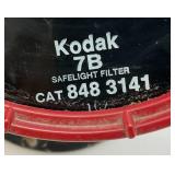 Antique Ohaus Scale And Kodak Red Filtered Dark Room Light