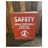 Vintage Metal National Oil Seals Safety Cabinet for Shop
