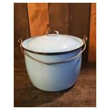 RARE Robins Egg Blue Porcelain Kettle With Lid
