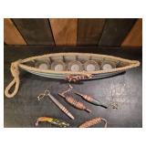 Cool Group of Nautical Themed Décor including Handmade Lures And Bobbers