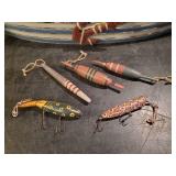 Cool Group of Nautical Themed Décor including Handmade Lures And Bobbers