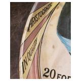 Vintage Satin Cigarette Metal Tray 14" Diameter