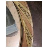 Vintage Satin Cigarette Metal Tray 14" Diameter