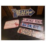 5 Fun Beach Metal Signs Maybe even great in the She Shed