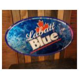 Extra Large Labatt Blue Heavy ManCave Mirrored Sign Approx. 4