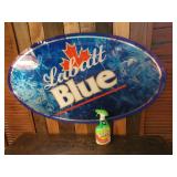 Extra Large Labatt Blue Heavy ManCave Mirrored Sign Approx. 4