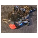 3 Highly Collectable Chalkware Wall Décor fish, Elephant, Dog