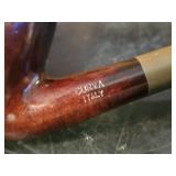 Collection of Vintage Smoking Pipes With Stand and Tobacco Jar