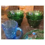 Large Collection of Misc. Colored Glass Mostly Blue and Green