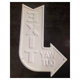 Metal Embossed Exit Way Out Sign