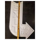 Metal Embossed Exit Way Out Sign