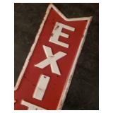 Metal Embossed Exit Way Out Sign