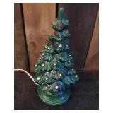 Mid Modern Ceramic Lighted Christmas Tree Working