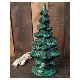 Mid Modern Ceramic Lighted Christmas Tree Working