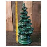 Mid Modern Ceramic Lighted Christmas Tree Working